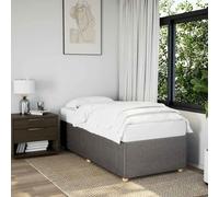 Teenpull Telaio letto in tessuto tortora 100 x 200 cm, telaio imbottito senza materasso, mobile stabile con rete a doghe traspiranti per un sonno riposante in camera da letto, design moderno