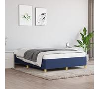 Teenpull Telaio letto moderno senza materasso, 140 x 190 cm, blu, in tessuto traspirante, con robuste gambe di supporto, ideale per un sonno riposante in camera da letto