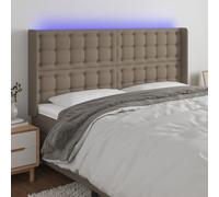 Teenpull Testiera a LED, 203 x 16 x 118/128 cm, in tessuto, regolabile in altezza, design moderno, tessuto traspirante, per camera da letto, dimensioni complete