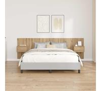 Teenpull Testiera con armadio in rovere Artisan, 257 x 80 cm, set da 3 pezzi con comodini, montaggio a parete, moderna testiera per letto per camera da letto, camera degli ospiti e camera dei ragazzi