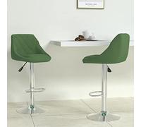 Teenpull Velvet Bar Stools Set di 2, Counter Height Chairs per Kitchen Island Dining Room