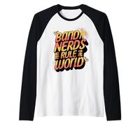 Teens Funny Band Nerd domineranno Il Mondo Cool Musical Nerd Maglia con Maniche Raglan