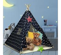 Teepee Tenda per Bambini Tenda Indiano con Tappetino in Peluche, Tenda da Gioco Portatile Tenda da Gioco Castello Giochi per casette per Ragazzi e Ragazze