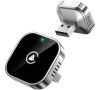 Teeran Adattatore wireless 2 in 1 per auto CarPlay e Android, facile da installare, plug and play, veloce e senza cuciture, supporta oltre 1000 auto con cavo integrato per auto Play/Android Auto