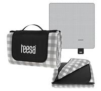 Teesa Coperta da picnic con isolamento 200 x 200 cm grigio a quadri TSA8903-1