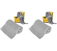teesa Coperta in pile 150 x 200 cm grigio TSA8901-1 (Confezione da 2)