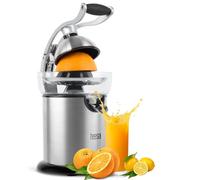 teesa TSA3011, spremiagrumi Elettrico con Manico, in Acciaio Inox, da 130 W/350 ml, Colore: Argento, 0.35 Litri, Inossidabile