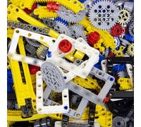 TEESE 2 libbre Technic-Bulk-blocks, compatibile con Lego-Technic-parts, Technic-Beam-Gears-Axles-Pins, Frame-Wheels-Tires-Tracks (colore casuale, modello casuale)