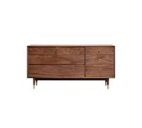 TEESONG Credenza Buffet Cabinet Noce Nero Stile Giapponese Cucina Laterale Mobile Log Storage Cassetto TV Semplice Camera da Letto Letto Tavolino Soggiorno Ingresso Decorazione Mobili Cibo Dispensa
