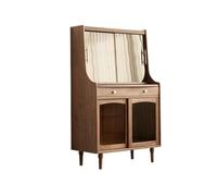 TEESONG Credenza Buffet Credenza Cinese in Noce Nera, armadietto for Vino retrò, Console, armadietto Laterale for Ristorante con mobiletto Armadietto Dispensa Alimentare