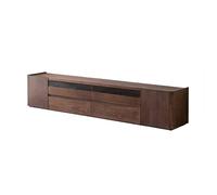 TEESONG Porta TV da Soggiorno 180cm Consollo Minimalista Scandinavo in Noce, Armadio Contenitore per Soggiorno Domestico, Centro Media Adatto ad Alberghi Porta TV Con Contenitore(180x40x45cm)
