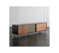 TEESONG Porta TV da Soggiorno 200cm Consolle Retro in Legno Massello, Mobile da Deposito per Soggiorno, Centro d'Intrattenimento Adatto ad Alberghi e Sale Relax Porta TV Con Contenitore