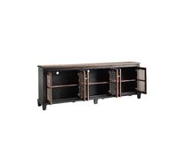 TEESONG Porta TV da Soggiorno 200cm Mobile Deposito Legno Massello Anticato, Console Ingresso-Soggiorno, Centro Intrattenimento per Alberghi & Abitazioni Porta TV Con Contenitore