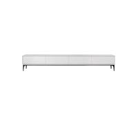 TEESONG Porta TV da Soggiorno 220cm Consollo Moderno Bianco per Soggiorno, Centro d'Intrattenimento a Gambe Alte per Casa, Mobile Deposito Adatto ad Alberghi Porta TV Con Contenitore