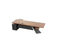 TEESONG Scrivania da ufficio in legno massello, stile moderno, con armadietti laterali, per riunioni e colloqui, adatta per lavoro e casa