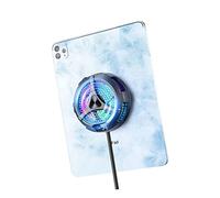 TEESSO Dispositivo di raffreddamento per iPad, diametro 9,9 cm, ventola di raffreddamento per telefono, driver di alimentazione da 20 W, radiatore con visualizzazione della temperatura per iPhone,