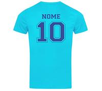 Teetaly - Maglietta T-Shirt Uomo Sportiva Personalizzata (Hawaii Blue, Medium, m)