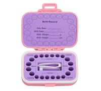 Teeth Keepsake Box - Rainbow Design Storage Case with 20 Compartments for Lost Teeth, Tweezers, Cotton Ball and Lanugo Bottle| Waterproof Dustproof Organizer for Memory Saving, Ideal Tooth F