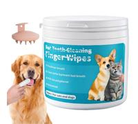 Teeth Wipes, No Toothbrush for Quick and Easy et Zero Stress Teeth Wipes for Dogs, Gentle Gums Daily Use Dogs and Cats Eliminates Bad Breath and Fresh Breath (1 pezzo)