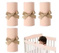 Teething Rail Guard Wrap - Breathable 2 Pcs Adjustable Straps Cotton Gauze