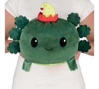 TeeTurtle - Original Reversible Big Axolotl Plushie - Green Elf - Huggable and Soft Sensory Fidget Toy Stuffed Animals That Show Your Mood