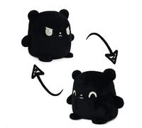 TeeTurtle - Plushmates - Magnetic Reversible Plushies that hold hands when happy - Black Bear - Huggable and Soft Sensory Fidget Toy Stuffed