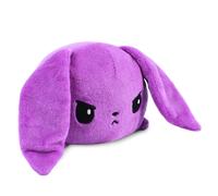TeeTurtle - The Original Reversible Bunny Plushie - Purple - Cute Sensory Fidget Stuffed Animals That Show Your Mood