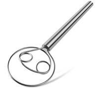 TEEVEA Frusta danese per impasto, gancio in acciaio inox, miscelatore per pane olandese per lievitazione naturale