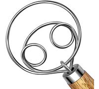 TEEVEA Frusta per impasto danese Frusta per impasto in acciaio inossidabile Stile olandese