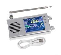 TEF6686 Ricevitore radio a banda intera con LCD da 3,2 pollici, batteria da 5000 mAh, alloggiamento in lega di alluminio - copertura FM/MW/SW/HF/LW (65MHz-108MHz FM, 149kHz-27MHz AM), Firmware V1.18