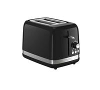Tefal Black Collection - Tostapane a 2 scomparti, 7 livelli di doratura, funzioni di sbrinamento e arresto, vassoio raccogli briciole rimovibile, rack autocentranti, 1430 W, TT3028G0, nero lucido