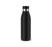 TEFAL BLUDROP - Borraccia riutilizzabile in acciaio inox, per bevande calde e fredde, lavabile in lavastoviglie, a prova di perdite, 0,5 l, colore nero