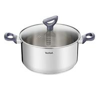 Tefal Casseruola Daily Cook 20 cm - Casseruola in acciaio inox, base rinforzata, adatte a tutti i tipi di piani cottura, inclusa induzione, grande conduttività e resistenza con materiali riciclati
