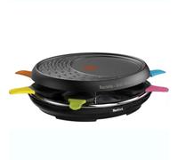 Tefal Colormania - Raschietto per raclette con 8 coppette, 1050 W, colore: Nero