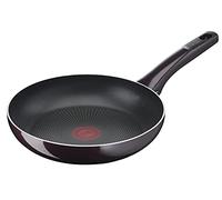 Tefal D52204 Resist Intense padella da 24 cm, antiaderente, protezione Flame Protect, resistente, con segnale termico, facile da pulire, sicura, colore bordeaux