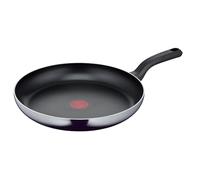 Tefal D52608 Resist - Padella 32 cm, con rivestimento antiaderente in titanio, indicatore di temperatura, facile da pulire, tecnologia Flame Protect, colore nero