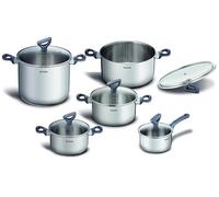 Tefal Daily Cook - Set di pentole in acciaio inox, 10 pezzi, rotolo da 16 cm e pentole da 18 a 24 cm, con coperchi per induzione