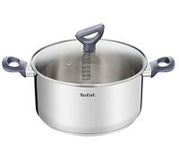 Tefal DAILYCOOK - Pentola in acciaio INOX, 24 cm, con coperchio, per tutti i fornelli a induzione