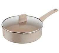 Tefal Delight Padella 24 cm, rivestimento antiaderente sicuro, indicatore di temperatura, corpo in alluminio 100% riciclato, tutte le fornelli, coperchio in vetro, prodotto in Francia G2933202