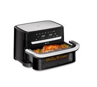 Tefal Dual Easy Fry Flex EY9228E0 - Friggitrice ad aria calda FlexCook, capacità totale 9 l, 7 diverse modalità, 2 zone di cottura indipendenti, colore: Nero