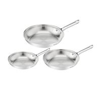 Tefal Duetto On, batteria da 3 padelle 20/24/28 cm, acciaio inox di alta qualità, garanzia di 10 anni, risultati croccanti, B866S334