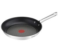 Tefal Duetto Padella 24 cm in acciaio iossidabile, rivestimento antiaderente Power Resist, base induzione e alto impatto, Thermo-Spot, manico robusto, pulizia facile, senza PFOA, adatto a tutte le