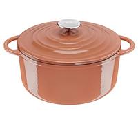 Tefal E26004 LOV - Pentola da 25 cm, in ghisa recuperata, ideale per tutti i piani cottura, adatta a induzione, adatta al forno fino a 250 °C, lavabile in lavastoviglie, terracotta, arancione