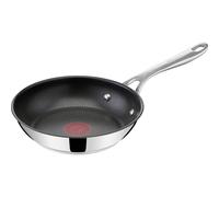 Tefal Jamie Oliver Padella 24 cm, in acciaio inox, antiaderente rinforzato al titanio, termo-signal, forma profonda, adatta per gas, vetroceramica, elettrici e induzione, facile da pulire