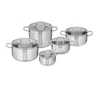 Tefal E492SA25 Virtuoso - Set di pentole in acciaio inox non rivestite a induzione (set da 5 pezzi)