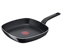 Tefal, Easy Cook & Clean B55540 - Bistecchiera 26 x 26 cm, rivestimento antiaderente, sicura, con segnale termico, fondo stabile, forma ideale, cottura sana, colore nero