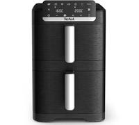 Tefal Easy Fry Crispy Stack - Friggitrice ad aria calda a doppia camera, cassetti da 4/6 litri con regolazione della temperatura separata, tecnologia EvenFry, 6 modalità di cottura + modalità manuale