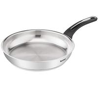 Tefal Emotion Padella 24 cm in acciaio inox, garanzia 10 anni, base spessa per una diffusione di calore omogenea, design elegante, manico robusto, induzione E3010404, argento
