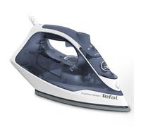 Tefal Express Steam FV2837 Ferro da stiro a secco e a vapore Piastra Cerilium 2400 W Blu, Grigio, Bianco