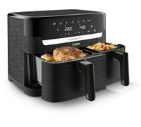 Tefal EY901 - Friggitrice ad aria calda Dual Easy Fry, capacità 5,2/3,1 l
